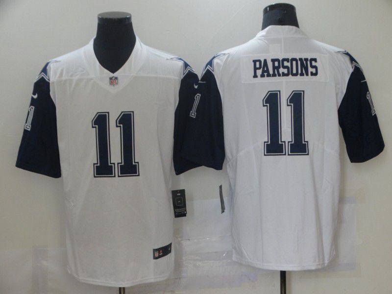 Men Dallas Cowboys #11 Parsons White Nike Vapor Untouchable Limited 2021 NFL Jersey
